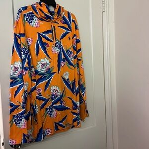 NWT polo Ralph Lauren orange floral hoodie size: XXL